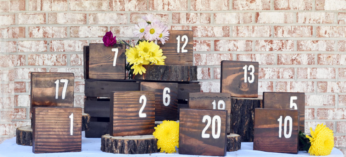 Wedding Event rentals table numbers