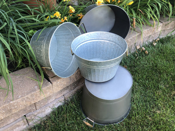 galvanized buckets for rent
