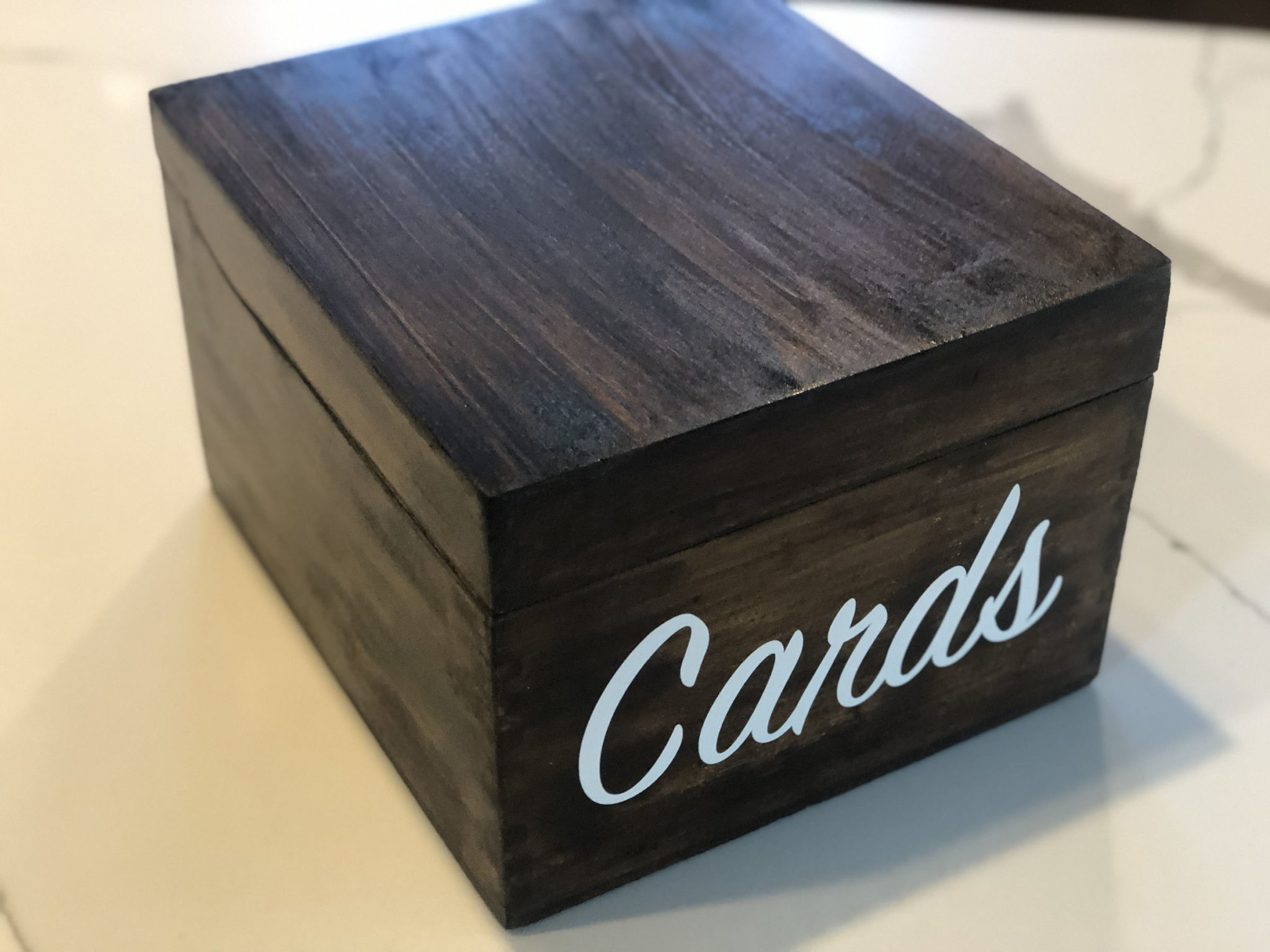 Vintage Wood Card Box-$3 | Something Borrowed KC