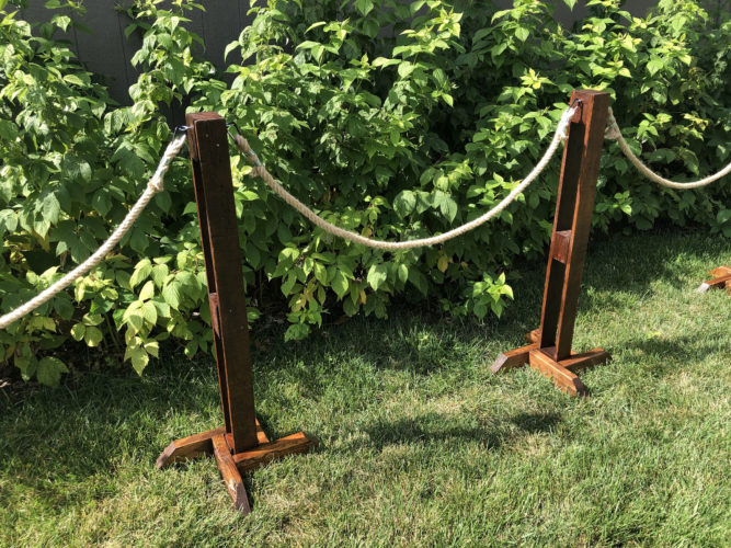 Wood Stanchions Poles With Rope – $3 | Something Borrowed KC