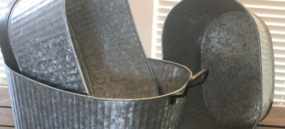 Galvanized buckets drink holder