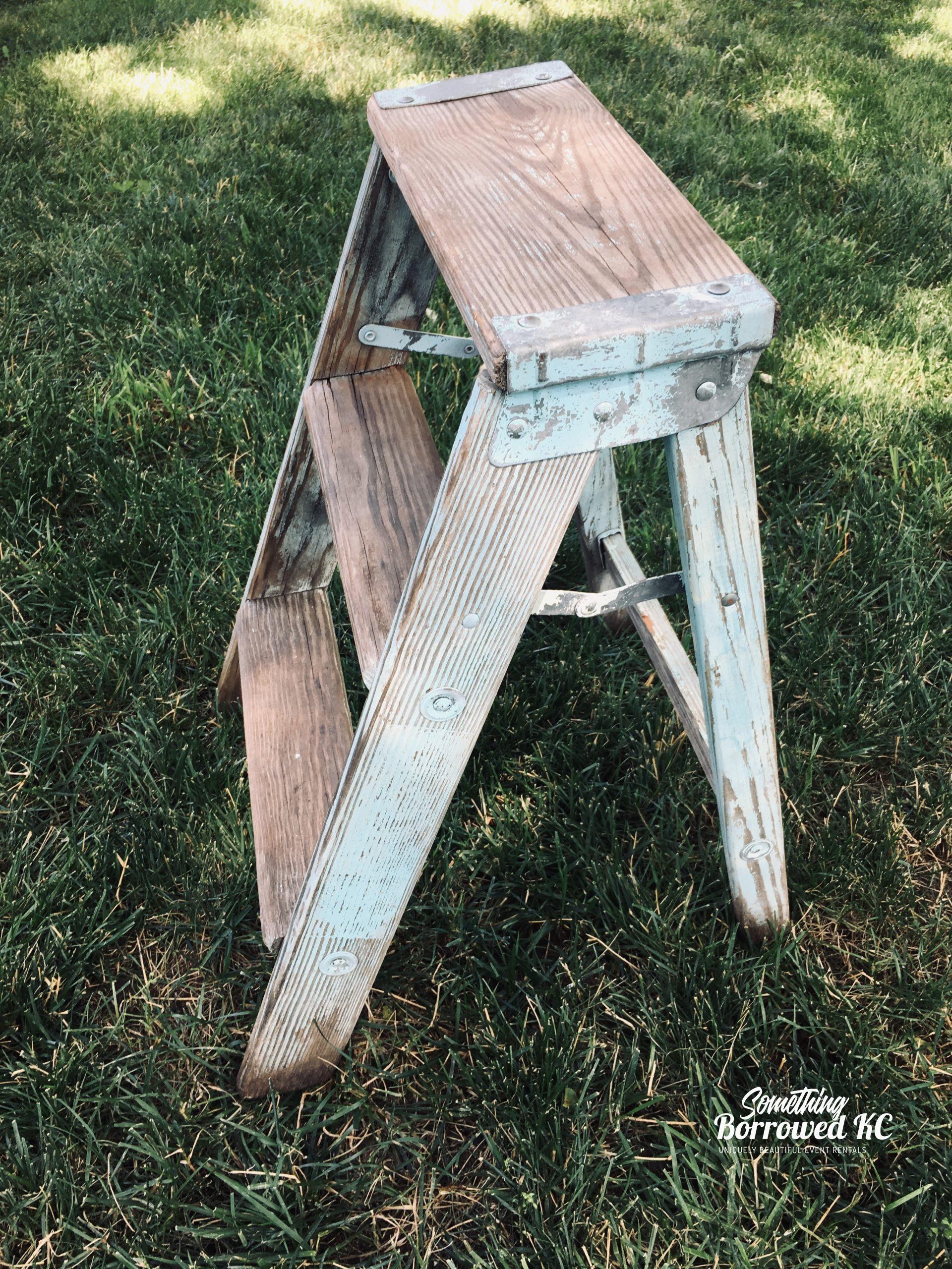 Vintage Wooden Step Ladder