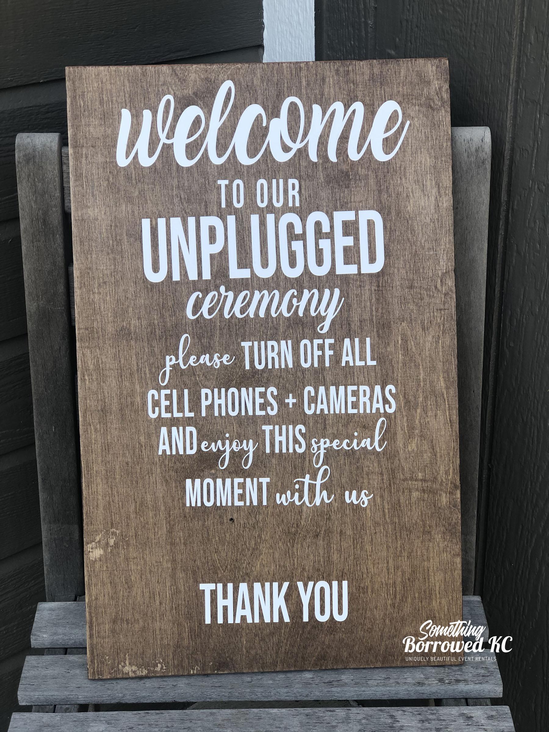 unplugged wedding sign file