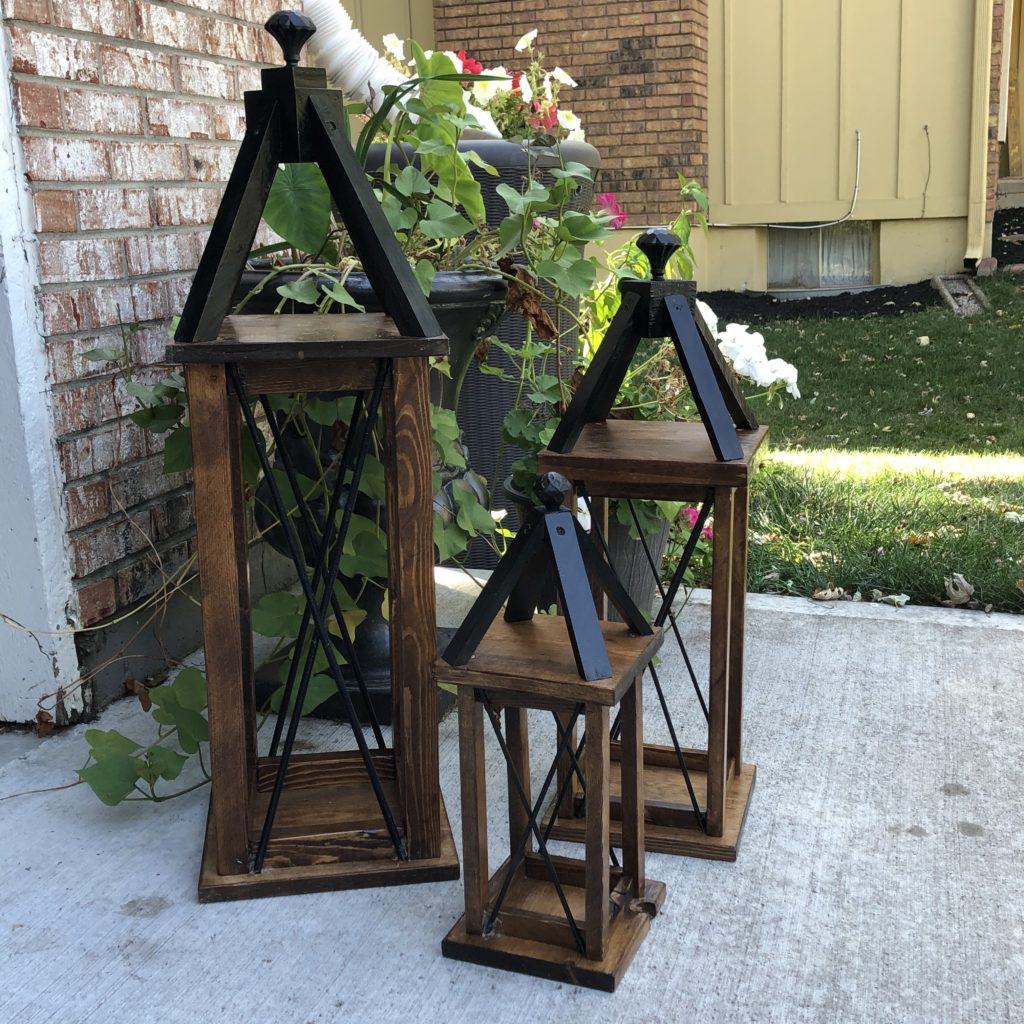 Seasonal Abode Wood Floor Lantern