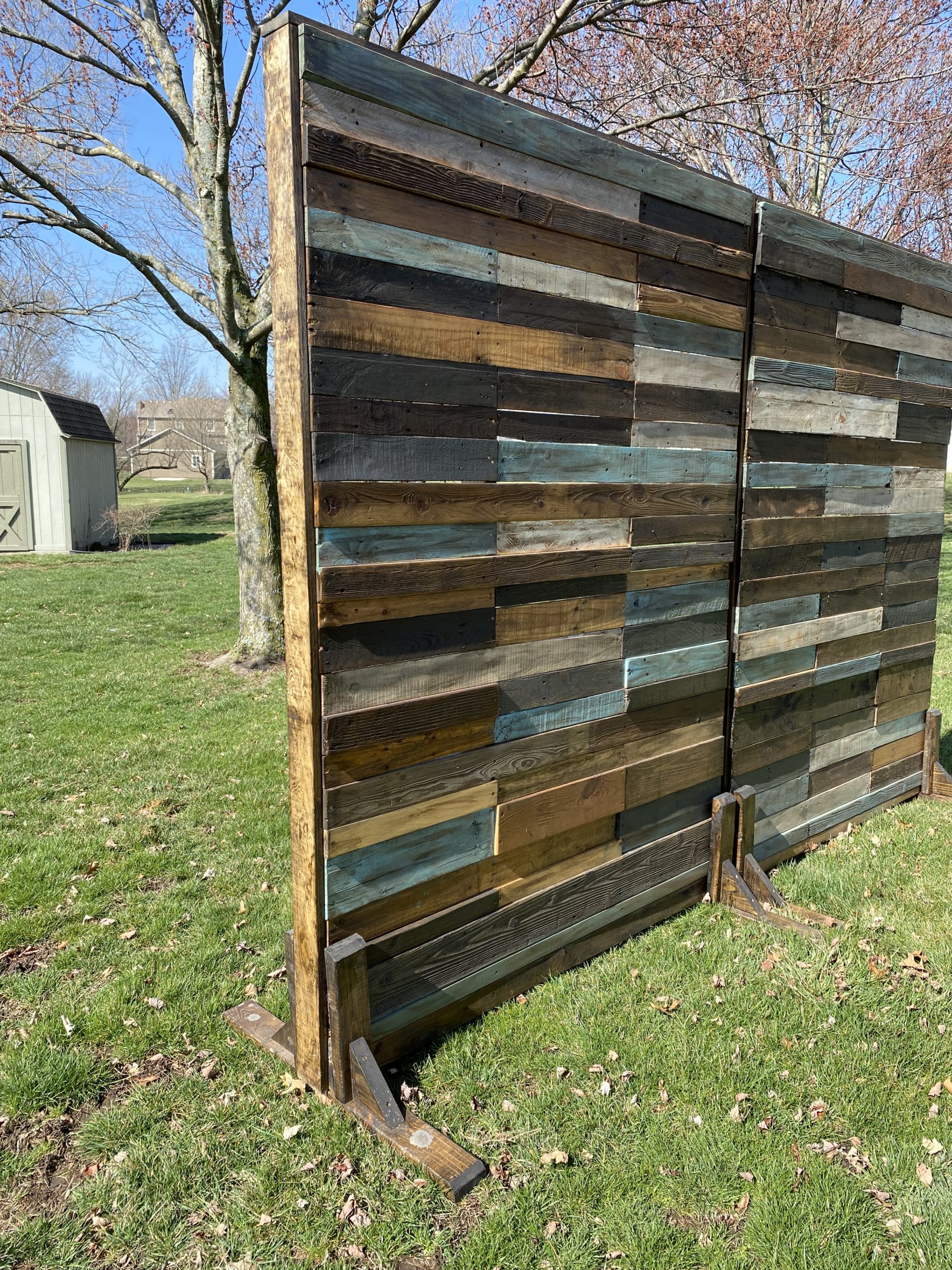 Mixed Wood Pallet Backdrop Wall Something Borrowed Kc