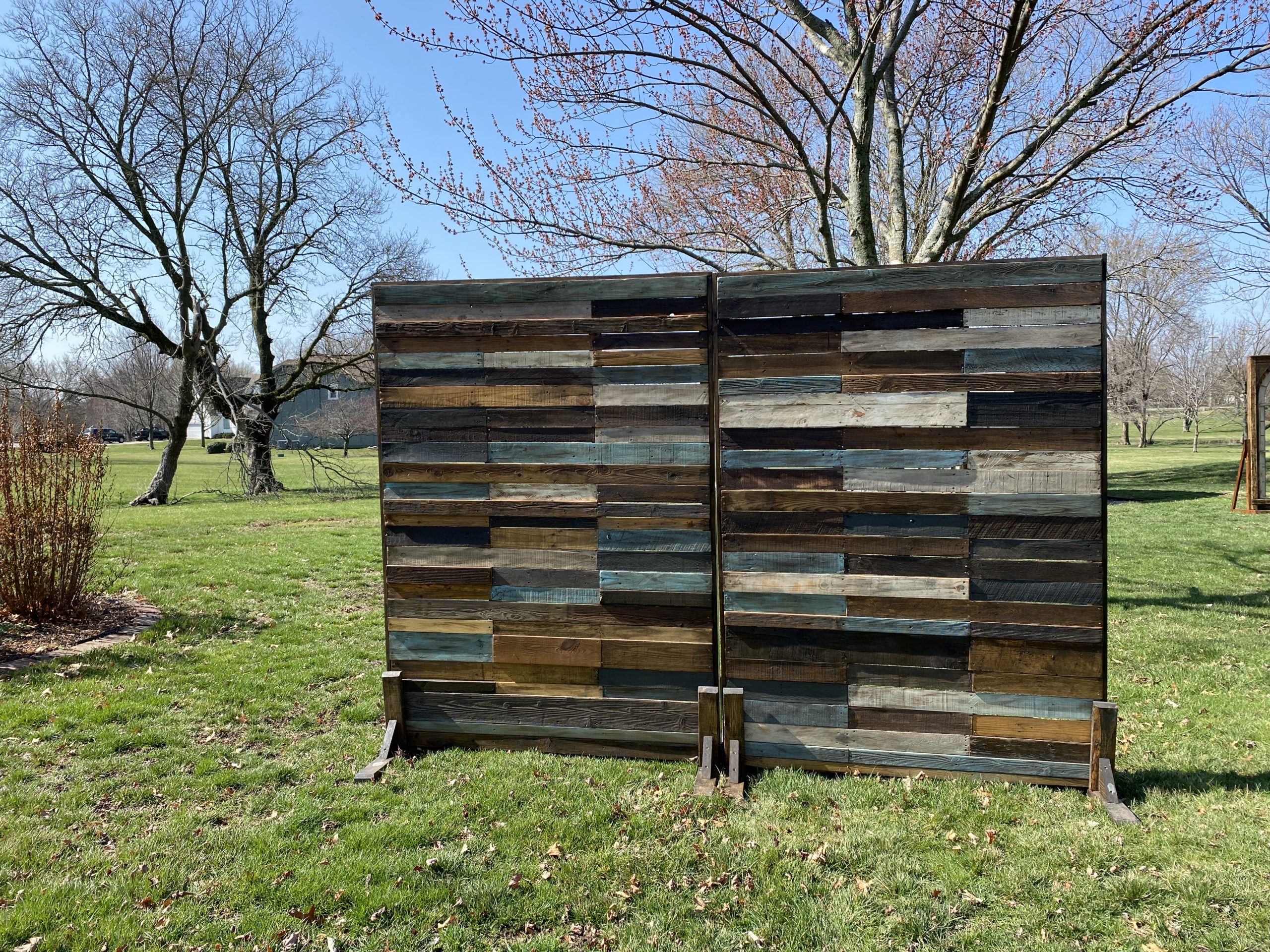 Mixed Wood Pallet Backdrop Wall Something Borrowed Kc